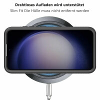 Hülle für Samsung Galaxy S24 Handyhülle 2 Teilig Bumper Case mit Kantenschutz  Schwarz