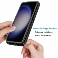 Hülle für Samsung Galaxy S24 Handyhülle 2 Teilig Bumper Case mit Kantenschutz  Schwarz