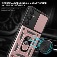 Outdoor Panzer Hülle für Samsung Galaxy A35 mit Kameraschutz Ringhalter Bumper  Rosegold