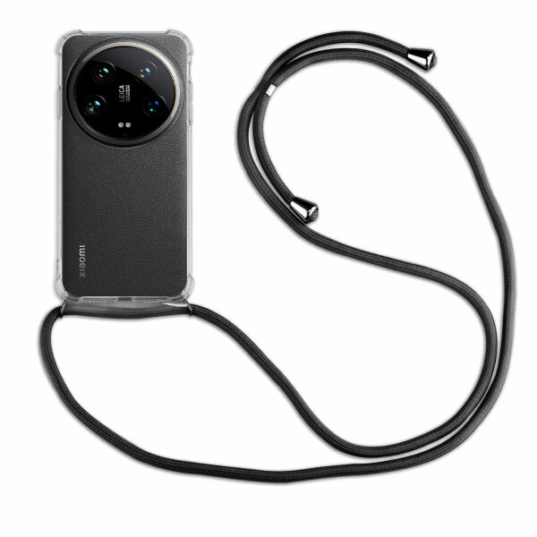 Handykett für Xiaomi 14 / 14 Pro Serie Hülle mit Kordel Handyhülle mit Band 14 Ultra in Grau