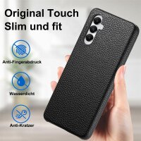 Hülle Handyhülle Stoßfeste Handy Tasche Ultra-Dünn Case Leder Bumper für Samsung Galaxy S23 FE Schwarz