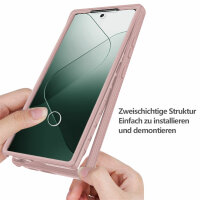360° Grad Hülle Xiaomi 14 Pro Handyhülle vollschutz Integriertem Displayschutz Rosa