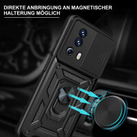 Outdoor Panzer Hülle Xiaomi 13 Lite Handyhülle mit Kameraschutz Ringhalter Case Schwarz