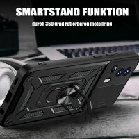 Outdoor Panzer Hülle Xiaomi 13 Lite Handyhülle mit Kameraschutz Ringhalter Case Schwarz