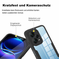 360° Grad Hülle Xiaomi Redmi Note 12 Pro+ vollschutz Integriertem Displayschutz Schwarz