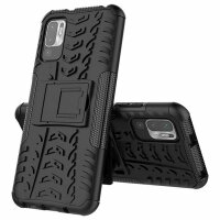 Schutz Hülle Xiaomi Handy Tasche Case Cover Silikon Schale Outdoor Handyhülle BF Xiaomi Redmi Note 10 5G Schwarz
