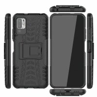 Schutz Hülle Xiaomi Handy Tasche Case Cover Silikon Schale Outdoor Handyhülle BF Xiaomi Redmi Note 10 5G Schwarz