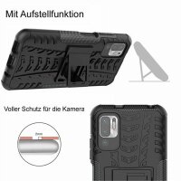 Schutz Hülle Xiaomi Handy Tasche Case Cover Silikon Schale Outdoor Handyhülle BF Xiaomi Redmi Note 10 5G Schwarz