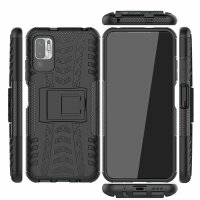 Schutz Hülle Xiaomi Handy Tasche Case Cover Silikon Schale Outdoor Handyhülle BF Xiaomi Redmi Note 10 5G Schwarz