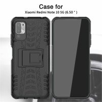 Schutz Hülle Xiaomi Handy Tasche Case Cover Silikon Schale Outdoor Handyhülle BF Xiaomi Redmi Note 10 5G Schwarz
