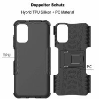Schutz Hülle Xiaomi Handy Tasche Case Cover Silikon Schale Outdoor Handyhülle BF Xiaomi Redmi Note 10 5G Schwarz
