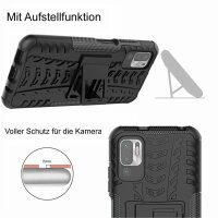 Schutz Hülle Xiaomi Handy Tasche Case Cover Silikon Schale Outdoor Handyhülle BF Xiaomi Redmi Note 10 5G Schwarz
