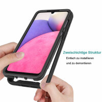 Hülle für Samsung Galaxy A33 5G, ( SM-A336B ) Handy Tasche Case Cover Bumper TPU Schwarz