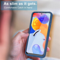 360°Grad Hülle Xiaomi Redmi Note 11 Pro Handyhülle mi Integriertem Displayschutz Blau
