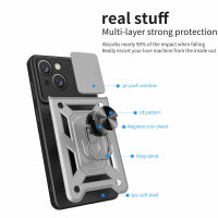 Handyhülle für Apple iPhone 15 Pro - Panzer Case Silber