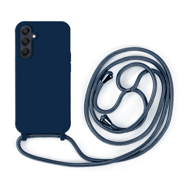 Handykette für Samsung Galaxy A25 – Handyhülle mit Band Kordel Blau
