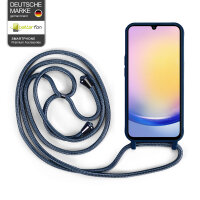 Handykette für Samsung Galaxy A25 – Handyhülle mit Band Kordel Blau