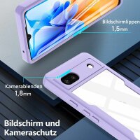 360° Hülle für Google Pixel 6A Rundum vollschutz mit Integriertem Displayschutz Lila
