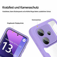 360° Grad Hülle Xiaomi Redmi Note 13 Pro+ 5G mit Integriertem Displayschutz Lila