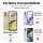 Handykette Motorola Hülle mit Band Handyhülle Kartenfächer Leder Umhängetasche Moto G14 Hellblau