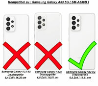 Hülle für Samsung Galaxy A53 5G, ( SM-A536 ) Handy Tasche Case Cover Bumper TPU Schwarz