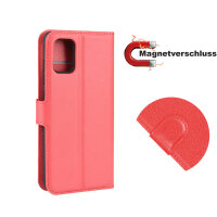 Handy Tasche für Samsung Galaxy A51 SM-A515 Hülle Case Buchhülle Klapphülle TPU PU-Leder Rot