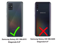 Handy Tasche für Samsung Galaxy A51 SM-A515 Hülle Case Buchhülle Klapphülle TPU PU-Leder Rot