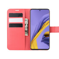 Handy Tasche für Samsung Galaxy A51 SM-A515 Hülle Case Buchhülle Klapphülle TPU PU-Leder Rot