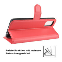 Handy Tasche für Samsung Galaxy A51 SM-A515 Hülle Case Buchhülle Klapphülle TPU PU-Leder Rot