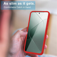 360° Grad Hülle für Xiaomi 14 Handyhülle vollschutz Integriertem Displayschutz Rot