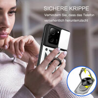 Outdoor Panzer Hülle Xiaomi 13T / 13T Pro Handyhülle Kameraschutz Ringhalter Silber