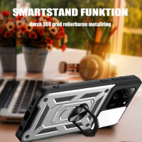 Outdoor Panzer Hülle Xiaomi 13T / 13T Pro Handyhülle Kameraschutz Ringhalter Silber