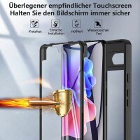 360° Hülle für Google Pixel 6A Rundum vollschutz mit Integriertem Displayschutz Schwarz