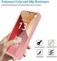 360° Grad Hülle Xiaomi Redmi Note 13 Pro 4G mit Integriertem Displayschutz Rosa