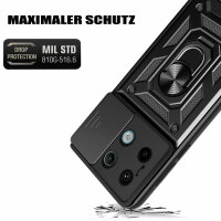 Outdoor Panzer Hülle Xiaomi Redmi Note 13 Pro 5G Handyhülle Kameraschutz Schwarz