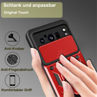 Outdoor Panzer Hülle Google Pixel 8 Pro Handyhülle mit Kameraschutz Ringhalter Rot