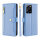 Handykette Xiaomi Hülle mit Band Handyhülle Kartenfächer PU Leder Umhängetasche Redmi Note 12 Pro 5G / Poco X5 Pro 5G Hellblau