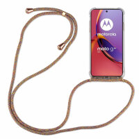 Handykette für Motorola Moto G84 Handyhülle mit Band Hülle mit Schnur Back Cover Rainbow