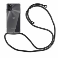 Handykette für Motorola Moto G22 Handyhülle mit Band Schutz Hülle Handy Tasche Schwarz