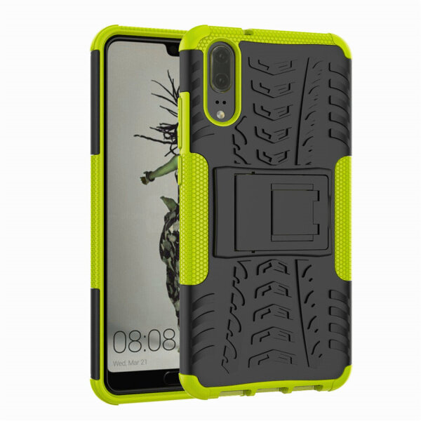 Outdoor Case Panzer Hülle Cover Huawei Handytasche Schutzhülle Handyhülle Handy Grün P20