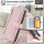 Handykette Xiaomi Hülle mit Band Handyhülle Kartenfächer PU Leder Umhängetasche Redmi 13C / Poco C65 Rosa