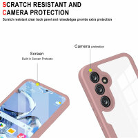 360° Grad Hülle für Samsung Galaxy S24+ vollschutz Integriertem Displayschutz Rosa