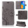Huawei Hülle Handy Tasche Handyhülle Wallet Case Schutzhülle Blumen Mappe Etui  Huawei P-Smart 2021 Grau