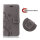 Huawei Hülle Handy Tasche Handyhülle Wallet Case Schutzhülle Blumen Mappe Etui  Huawei P-Smart 2021 Grau