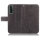 Huawei Hülle Handy Tasche Handyhülle Wallet Case Schutzhülle Blumen Mappe Etui  Huawei P-Smart 2021 Grau