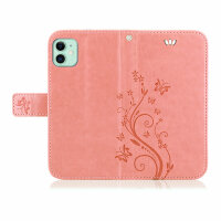 Handyhülle für Apple iPhone 11 – Klapphülle Rosegold Blume