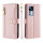 Handykette Xiaomi Hülle mit Band Handyhülle Kartenfächer PU Leder Umhängetasche 12T / 12T Pro Rosa