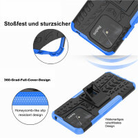 Xiaomi Redmi 10C, Schutz Hülle Handy Tasche Outdoor Case Back Cover TPU Bumper Blau