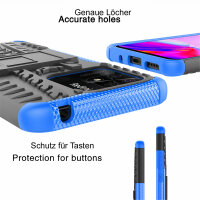 Xiaomi Redmi 10C, Schutz Hülle Handy Tasche Outdoor Case Back Cover TPU Bumper Blau