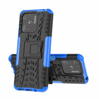 Xiaomi Redmi 10C, Schutz Hülle Handy Tasche Outdoor Case Back Cover TPU Bumper Blau